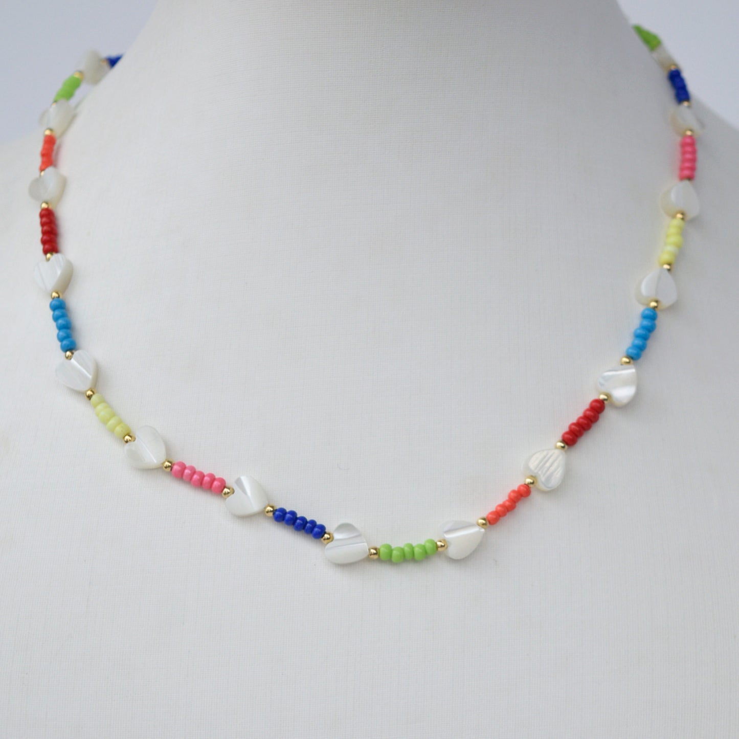 Collar Chakiras Y Corazon Nacar